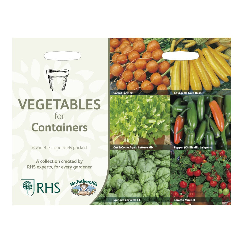 RHS Vegetables for Containers Seed Collection