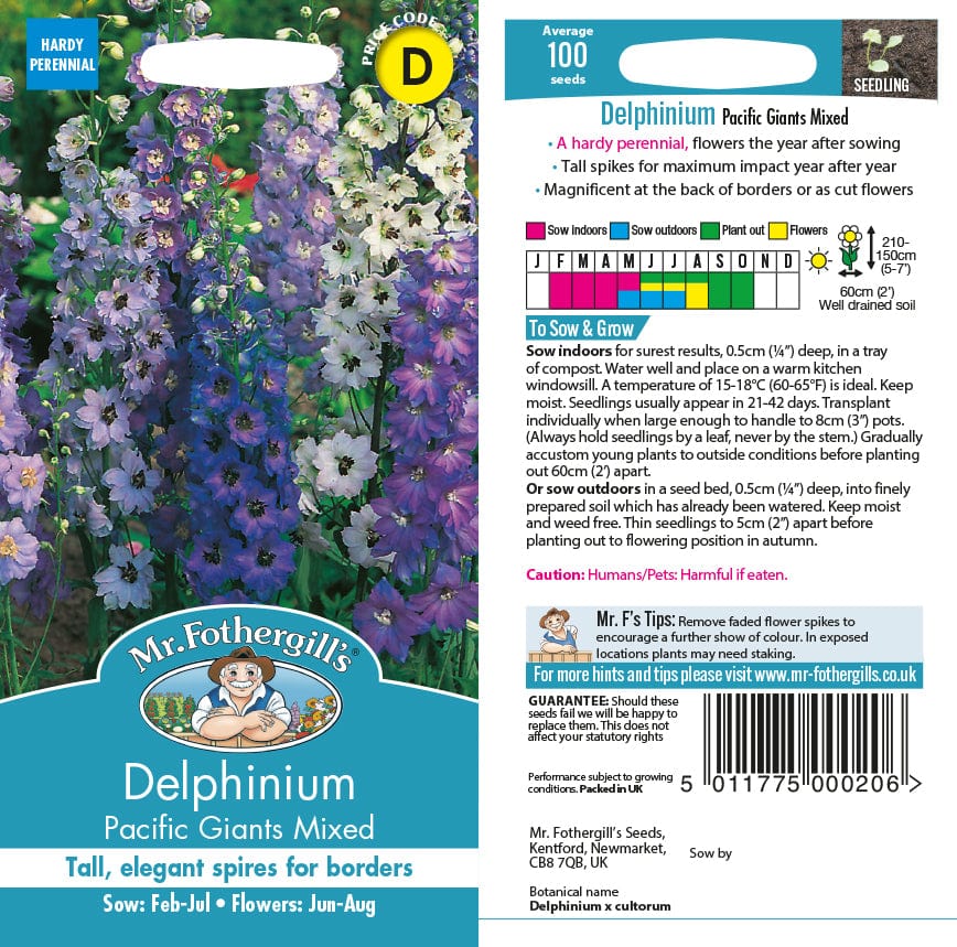 Delphinium Pacific Giants Mixed Seeds