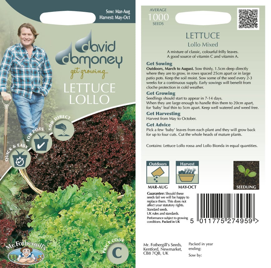David Domoney, Get Growing Lettuce Loose Leaf