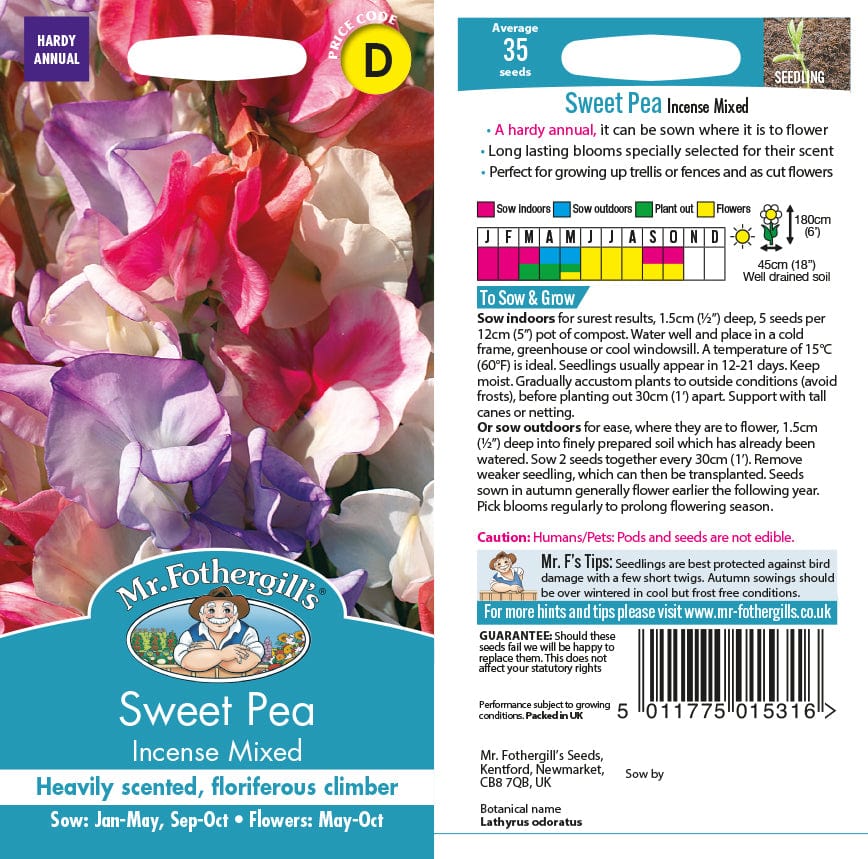 Sweet Pea Incense Mixed Seeds