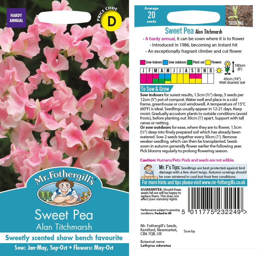 Sweet Pea Alan Titchmarsh Seeds