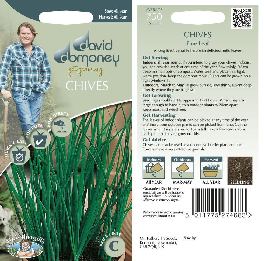 David Domoney, Get Growing Chives Seeds