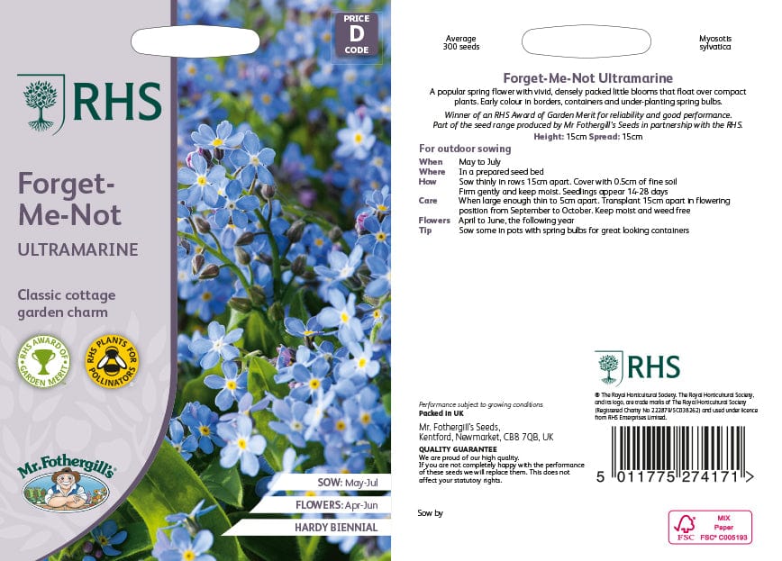 RHS Forget-Me-Not Ultramarine Seeds