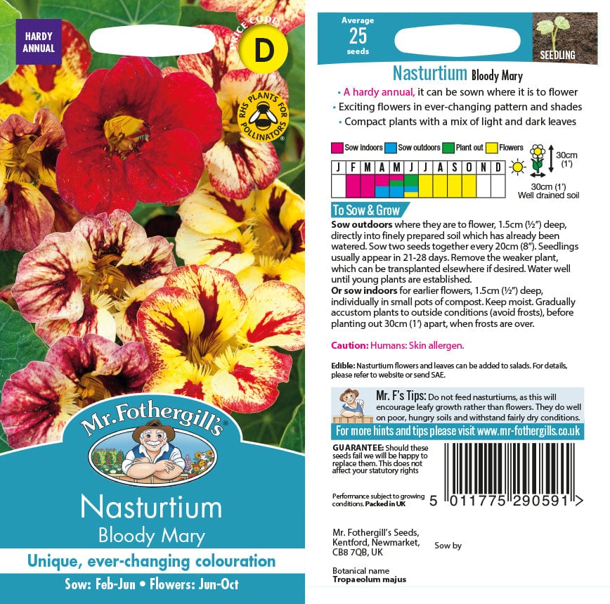 Nasturtium Bloody Mary Flower Seeds