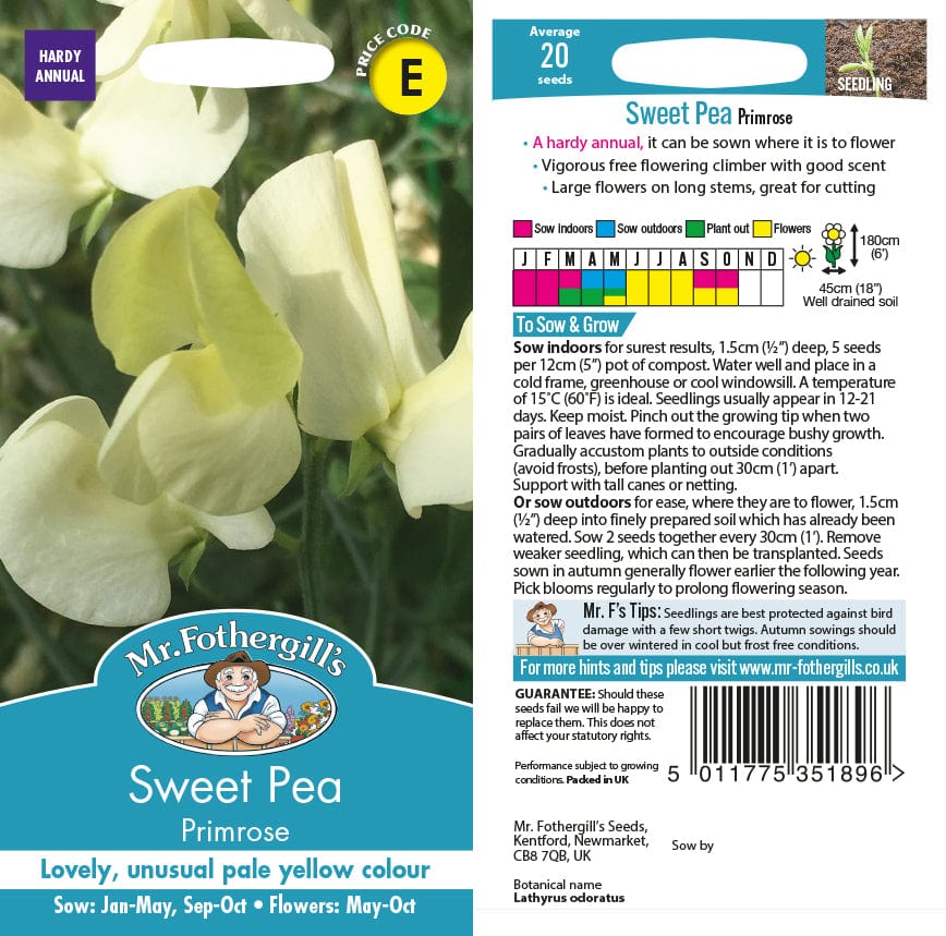 Sweet Pea Primrose Flower Seeds