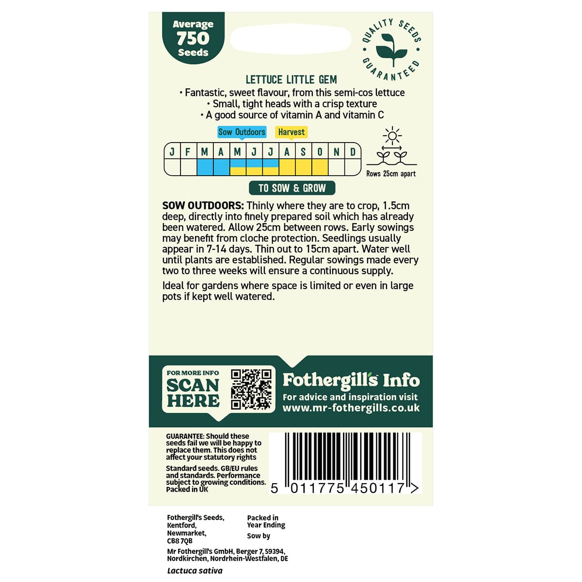 Oh Sow Simple - Lettuce Little Gem Seeds