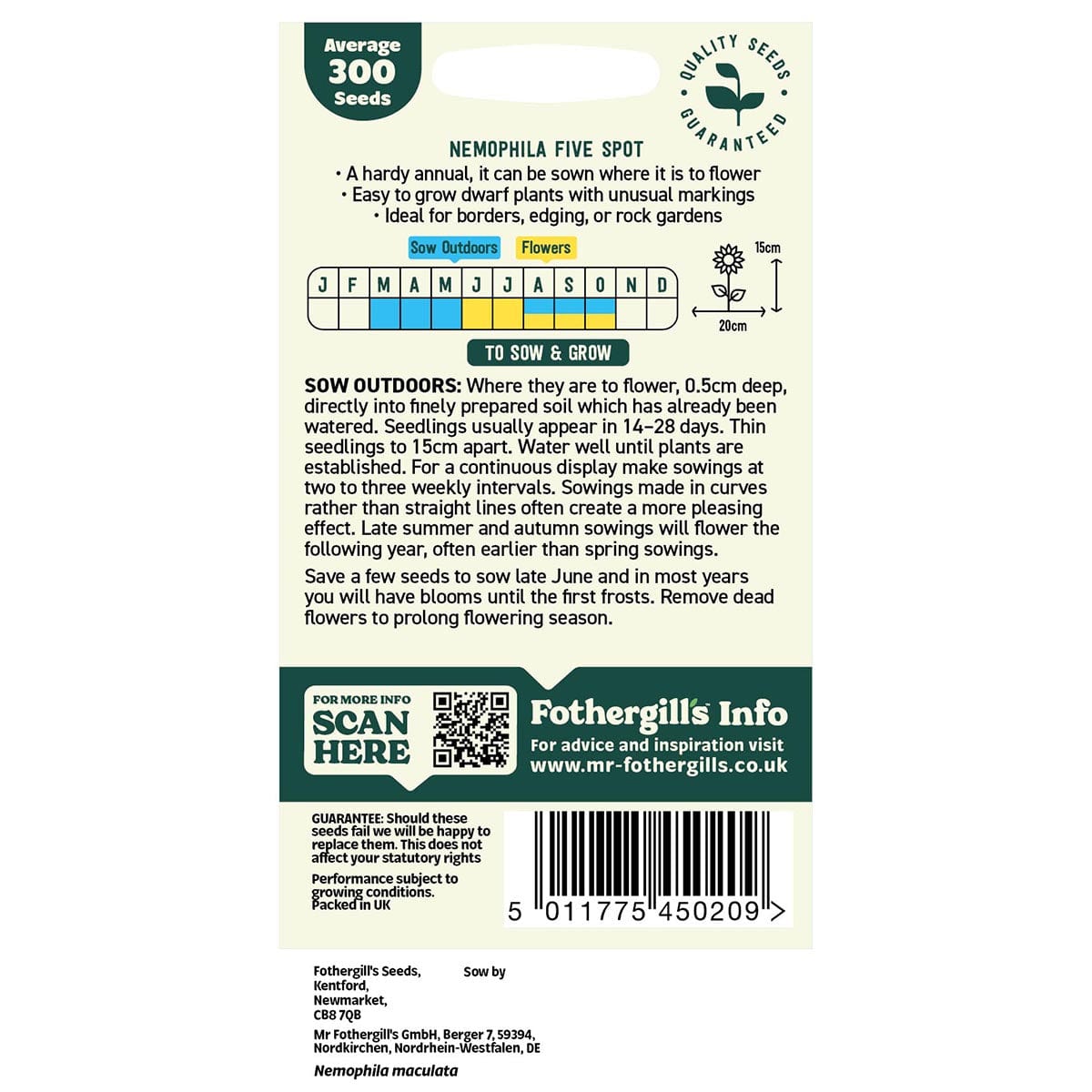 Oh Sow Simple - NEMOPHILA Flower Seeds