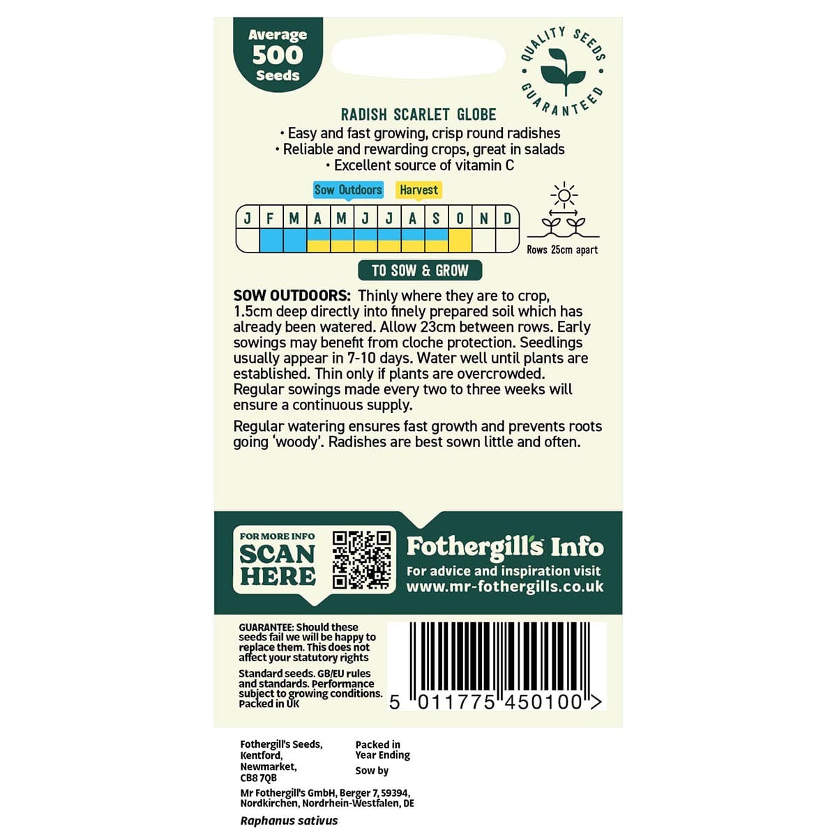 Oh Sow Simple - Round Radish Seeds