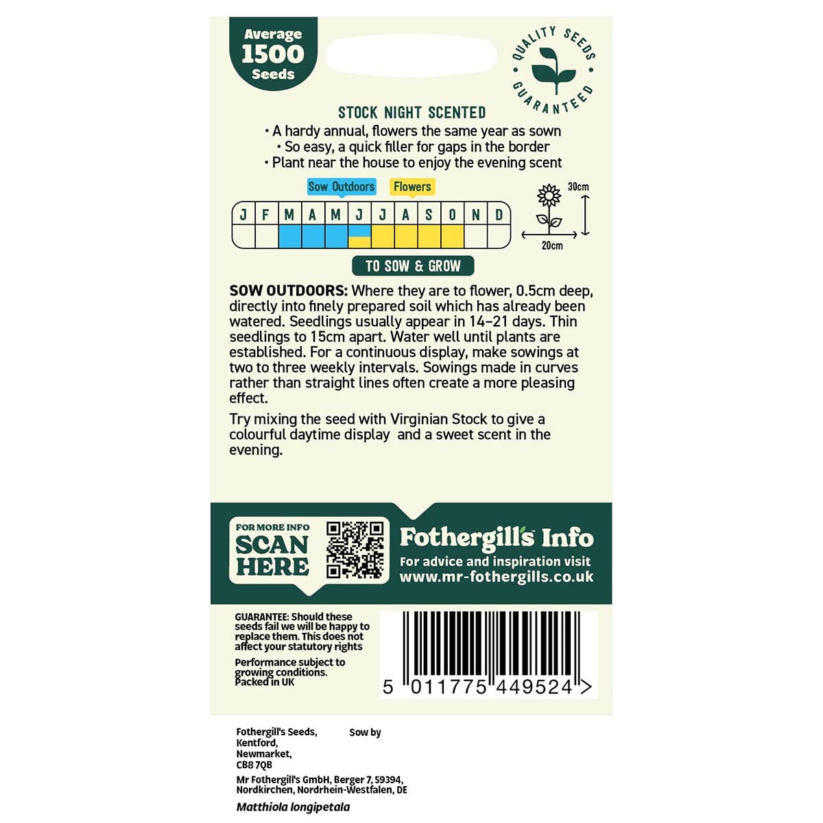 Oh Sow Simple - STOCK Scented Seeds