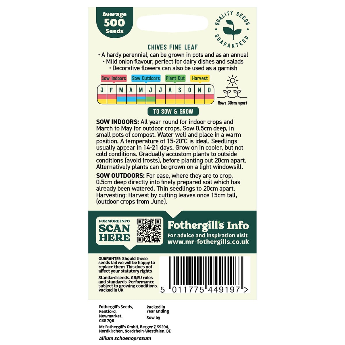 Oh Sow Simple - Chives Seeds