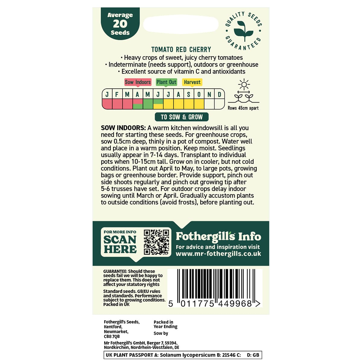 Oh Sow Simple - Tomato Red Cherry Seeds