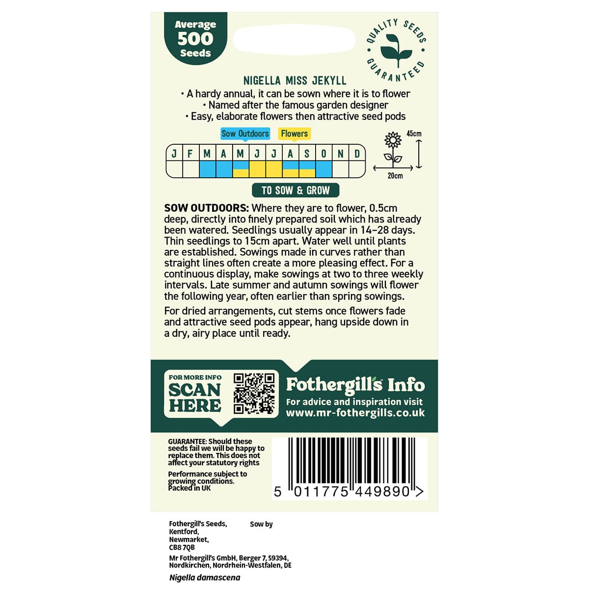 Oh Sow Simple - Nigella Blue Seeds