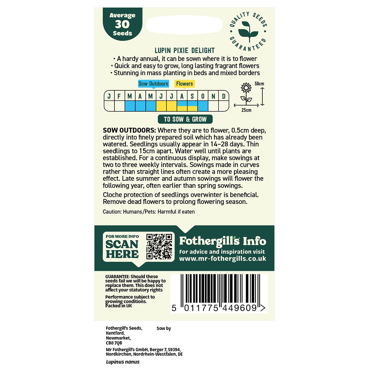 Oh Sow Simple - LUPIN Mix Seeds