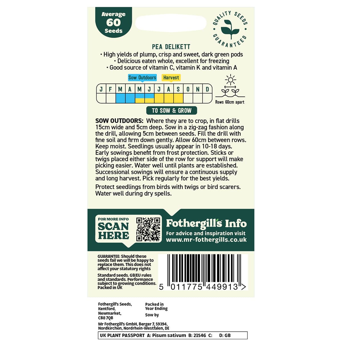 Oh Sow Simple - Pea Snap Seeds