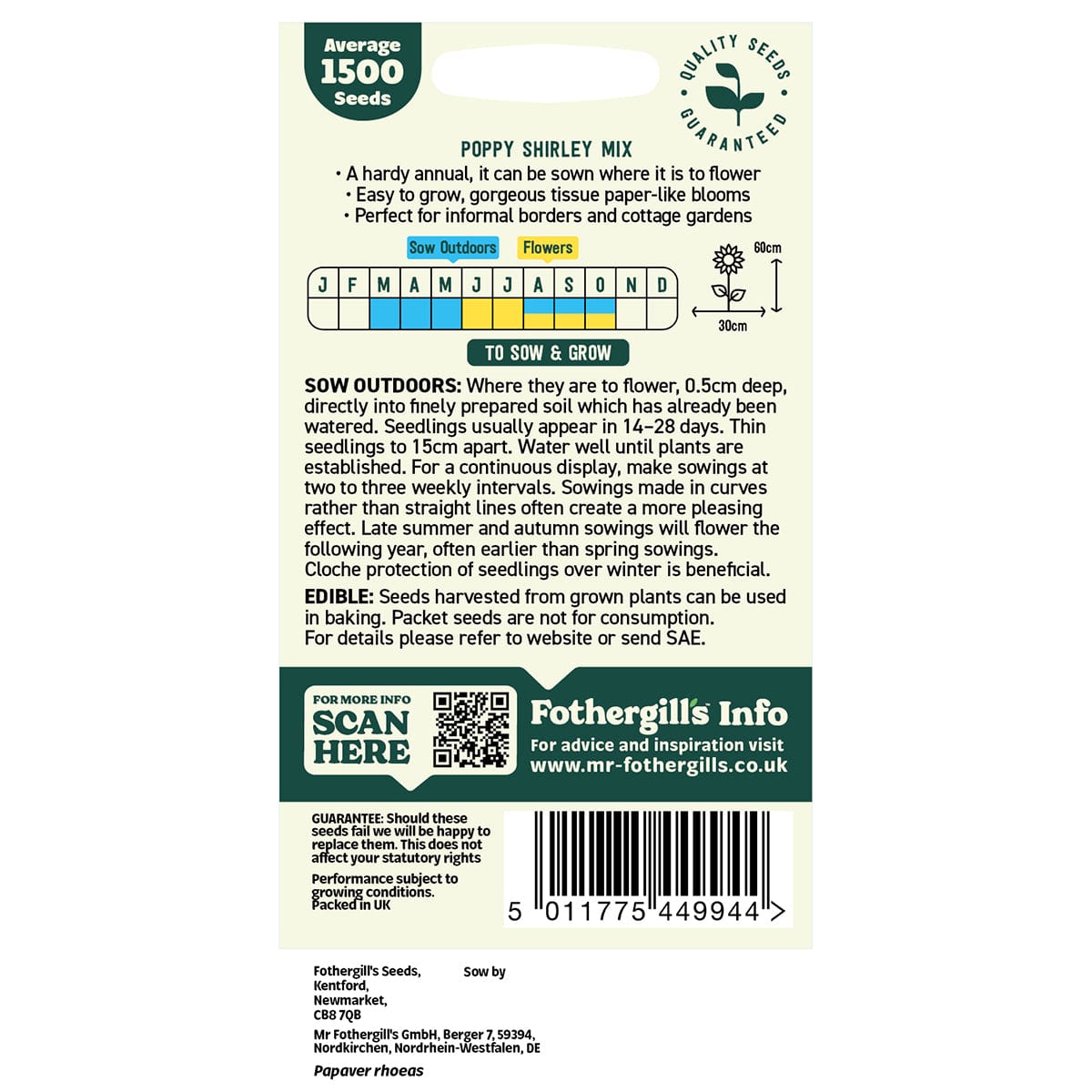 Oh Sow Simple - Mixed Poppy Seeds