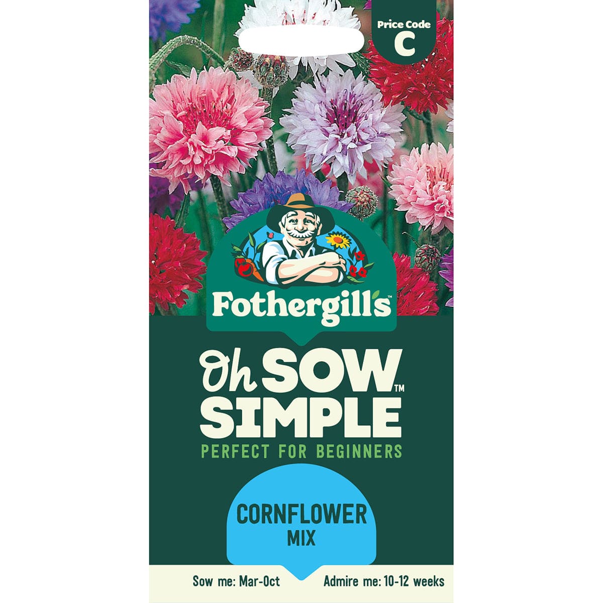 Oh Sow Simple - CORNFLOWER mixed FLOWER SEEDS