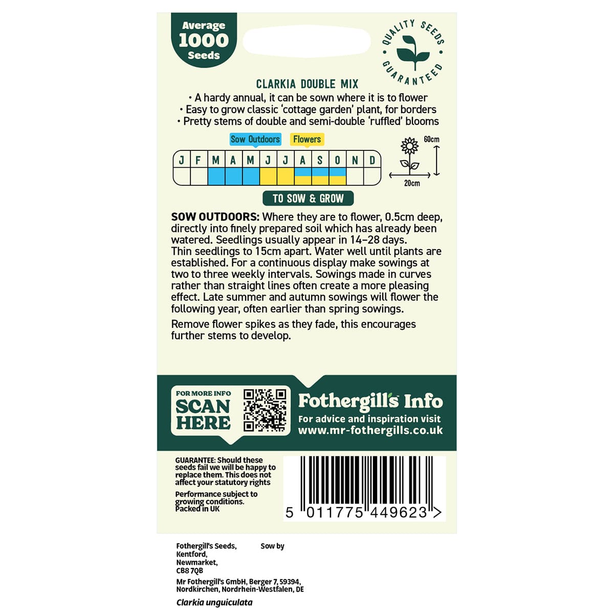 Oh Sow Simple - CLARKIA Mixed Seeds