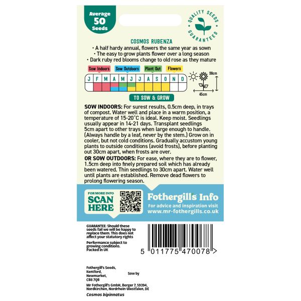 Cosmos Rubenza Seeds