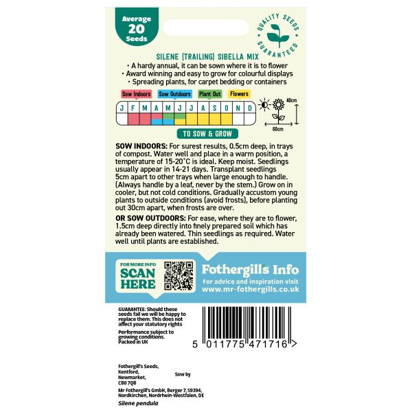 Silene Sibella Mix (Trailing) Flower Seeds