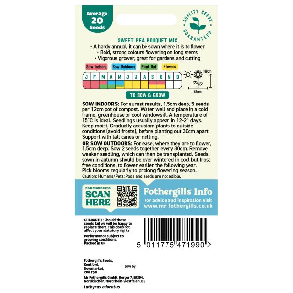 Sweet Pea Bouquet Mixed Seeds