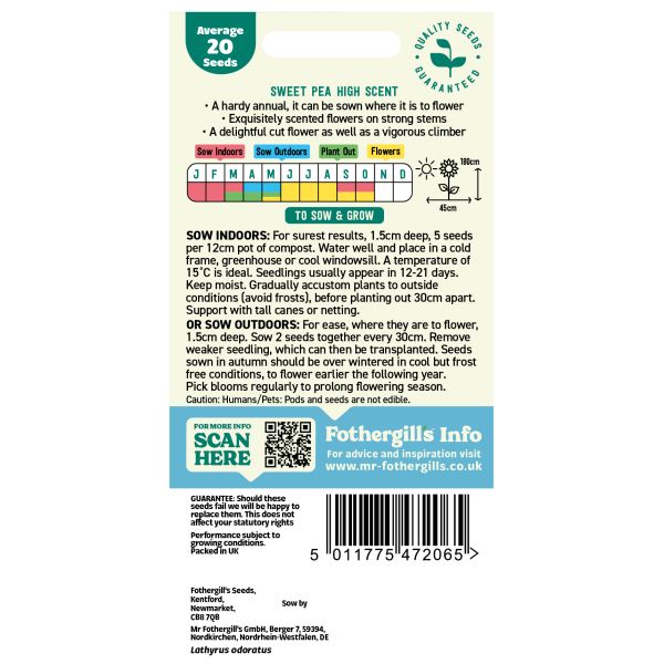 Sweet Pea High Scent Seeds