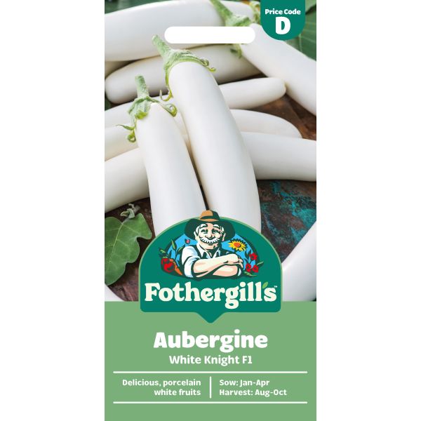 Aubergine White Knight F1 Vegetable Seeds