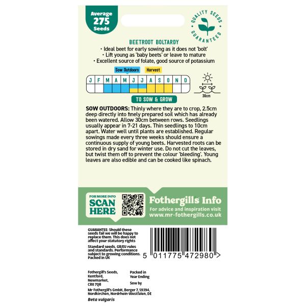 Beetroot Boltardy Seeds