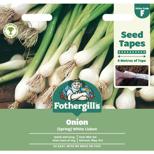 Onion (Spring) White Lisbon Seed Tape