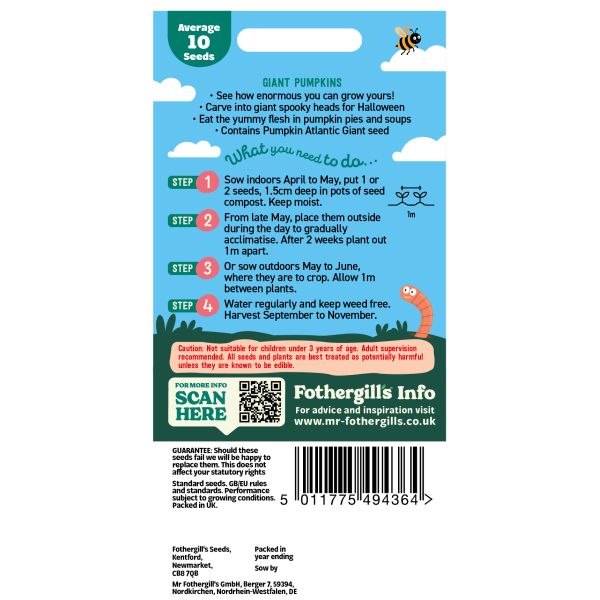 Little Gardeners Giant Pumpkins Seeds