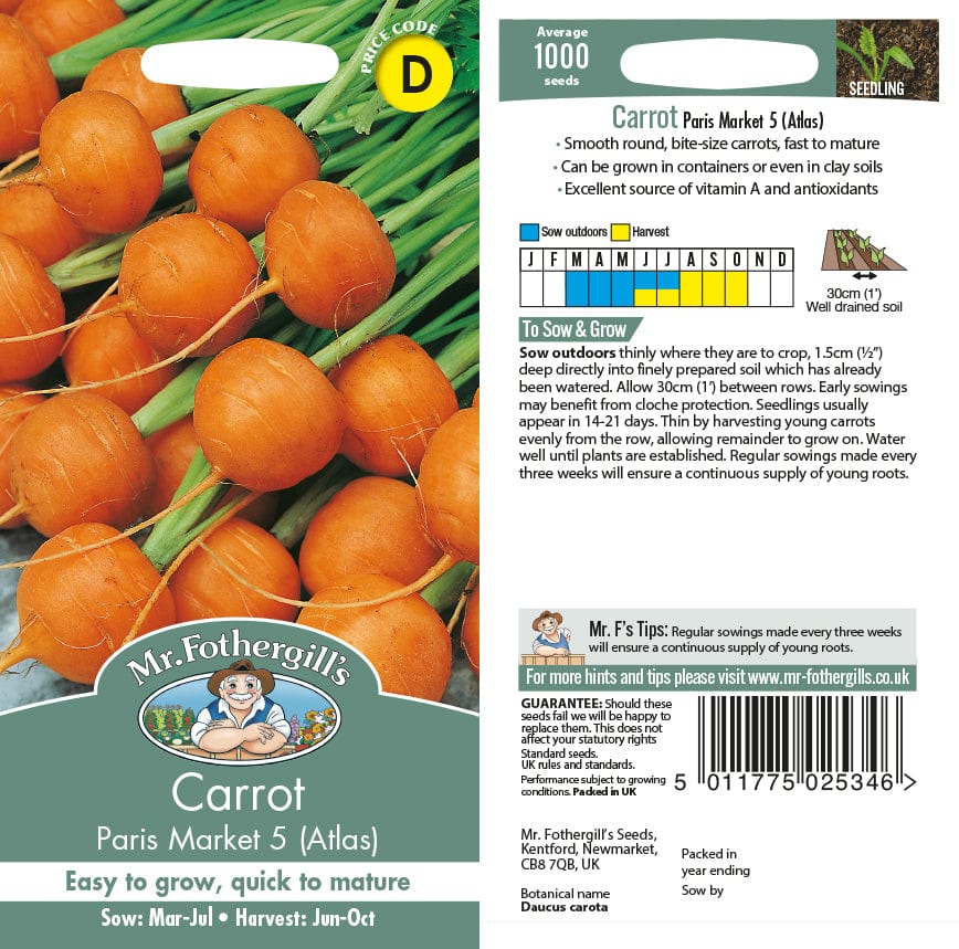 Carrot Paris Market 5 - Atlas Seeds