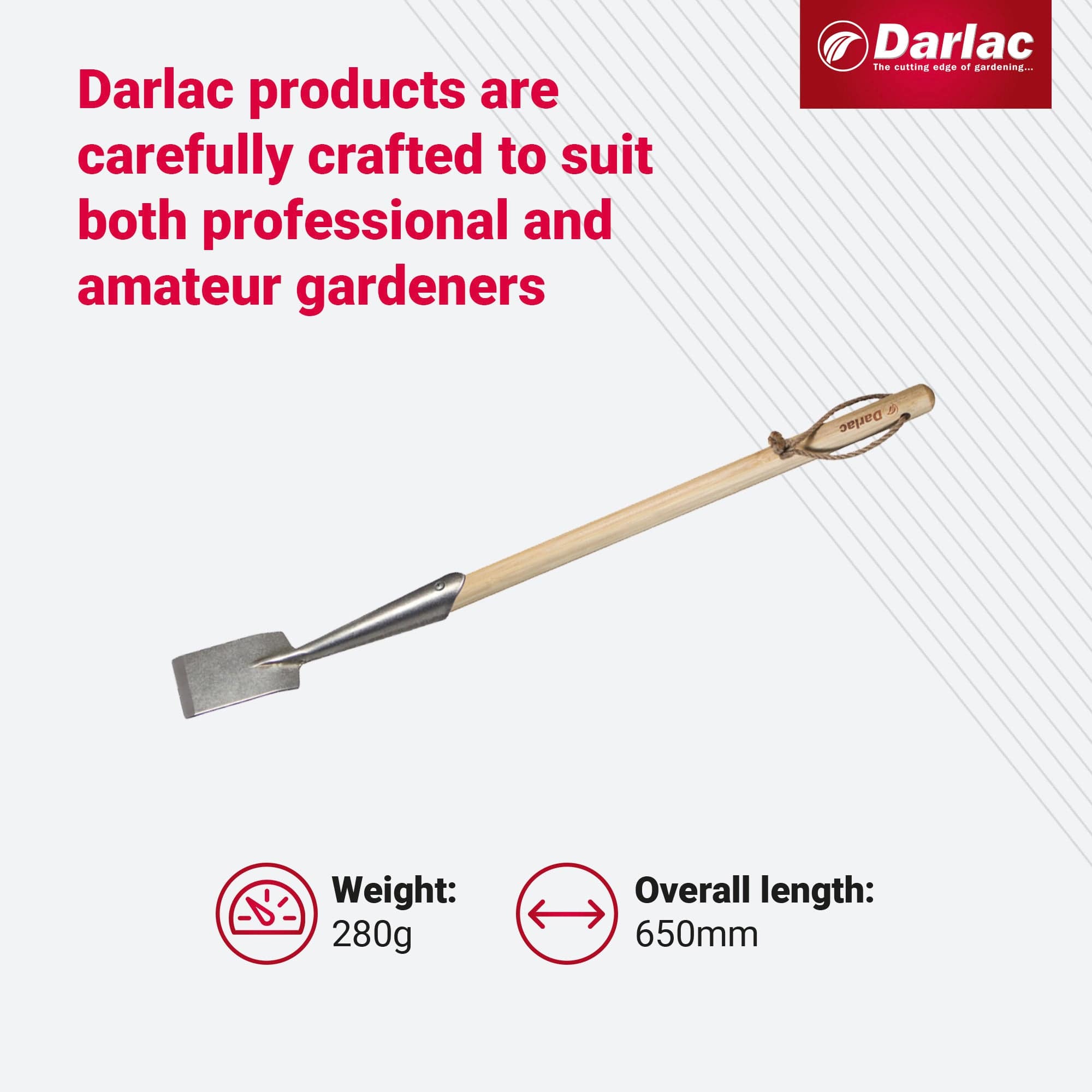 Darlac Bamboo Narrow Spade Hoe Short Handle