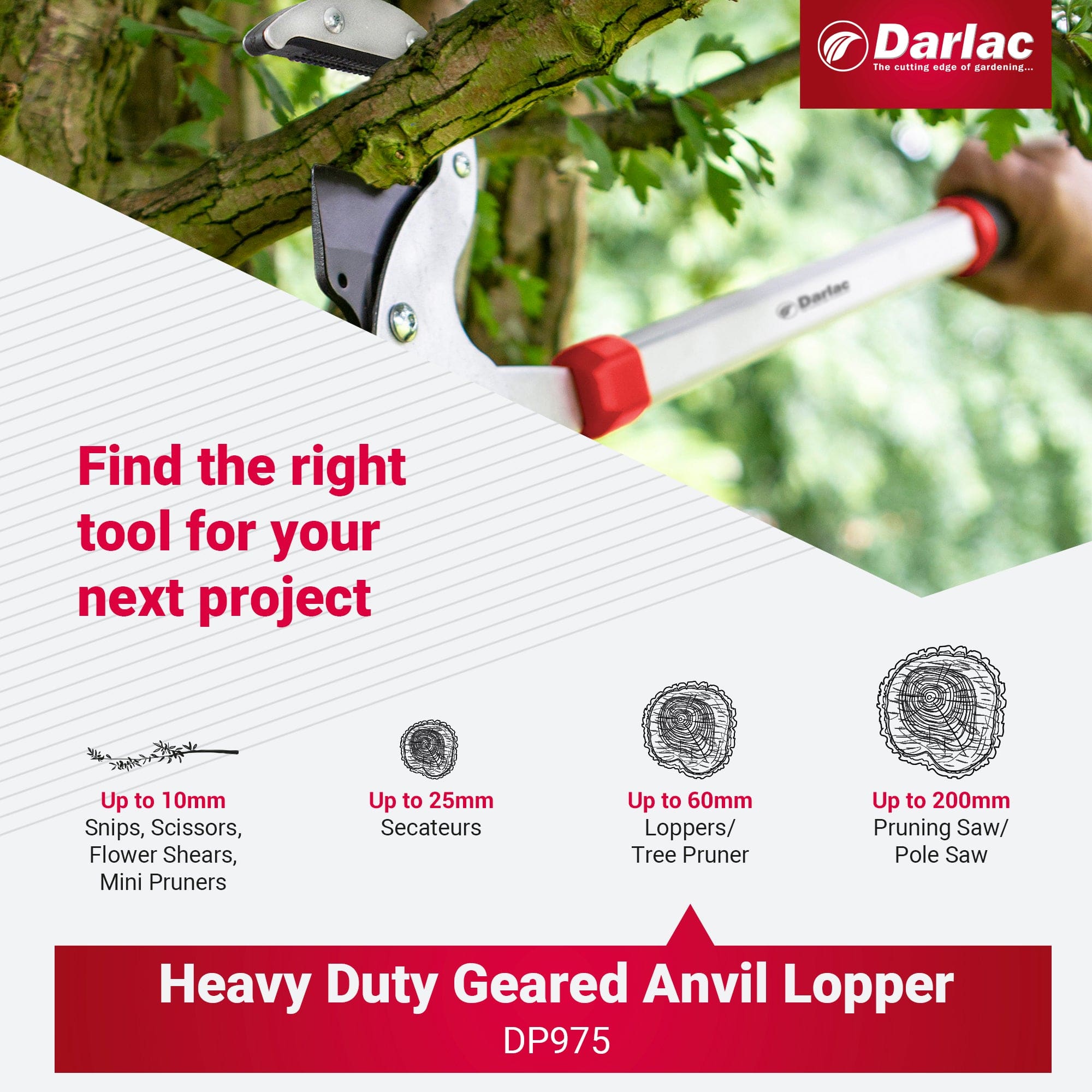 Darlac Heavy Duty Geared Anvil Lopper