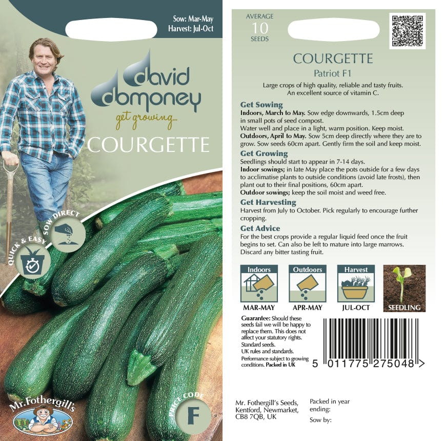 David Domoney, Get Growing Courgette Seeds