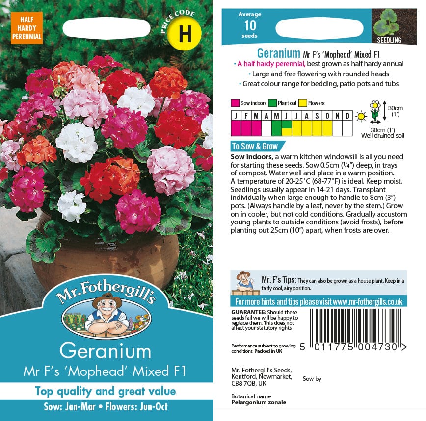 Geranium Mr F's Mophead Selection Mixed F1 Seeds