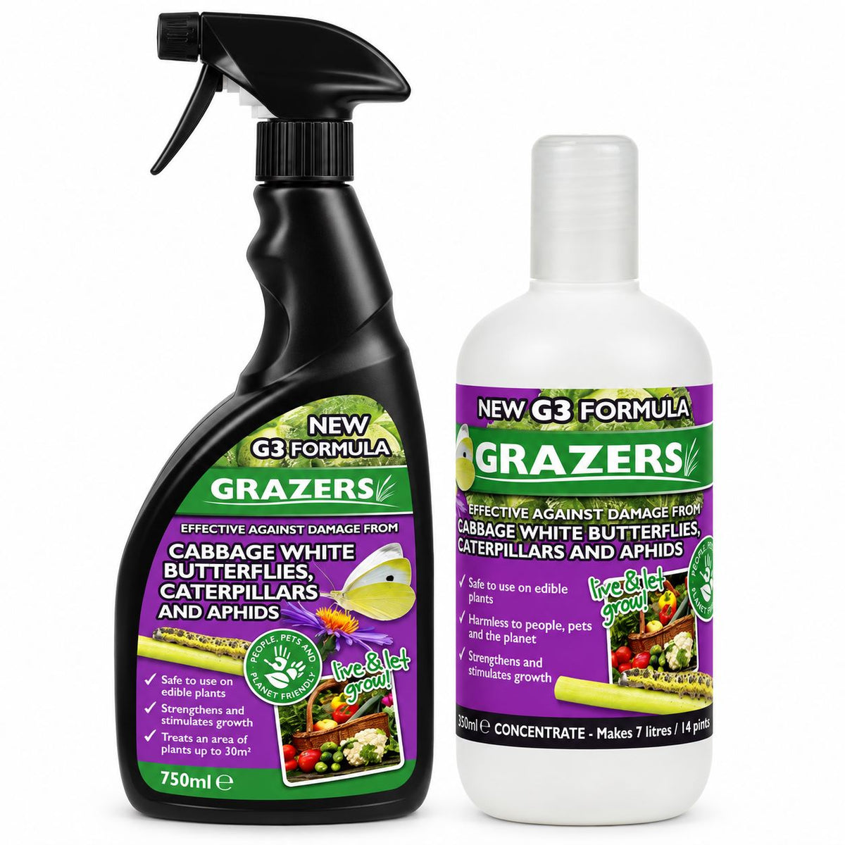 Grazers Cabbage White Butterfly, Caterpillars and Aphid Spray and Concentrate
