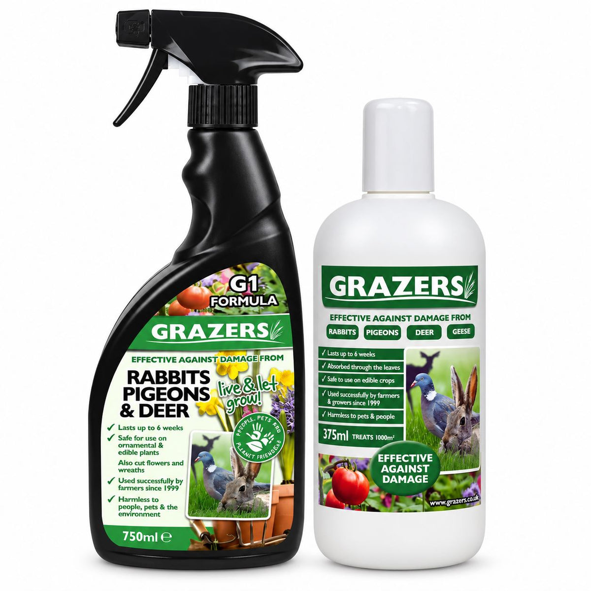 Grazers Rabbits, Pigeons & Deer Spray 750ml and Concentrate 375ml