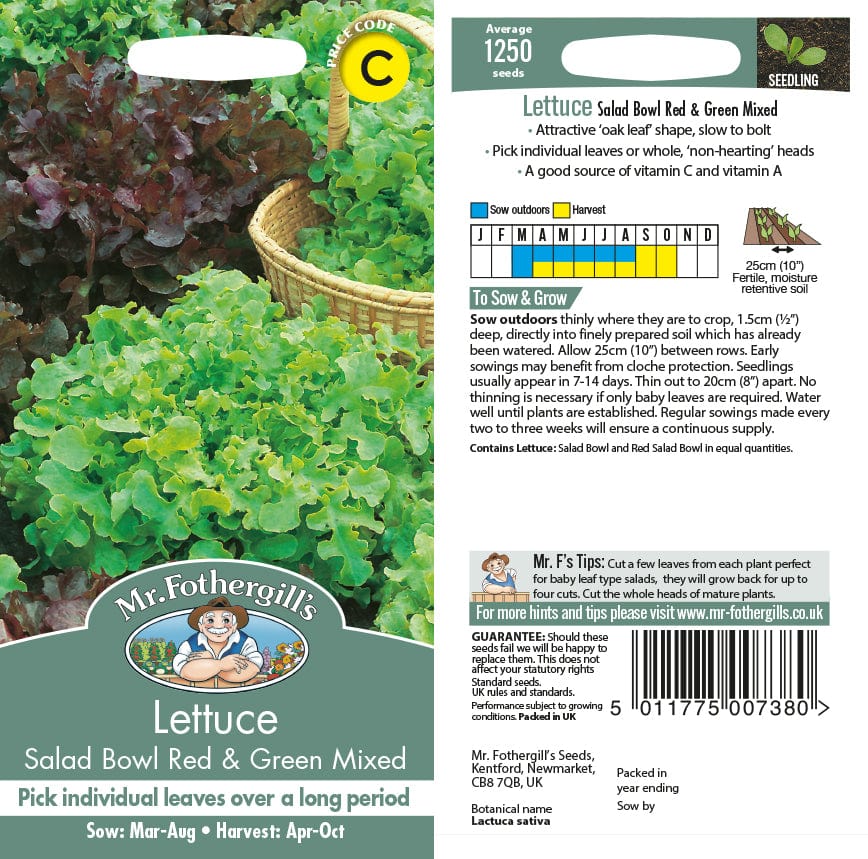 Lettuce Red & Green Salad Bowl Mix Seeds