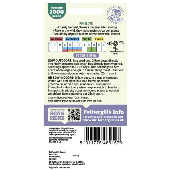 Nature's Helpers Foxglove Wild Foxglove Seeds