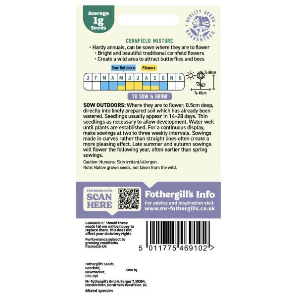 Nature's Helpers Wildflower Cornfield Mixture Seeds