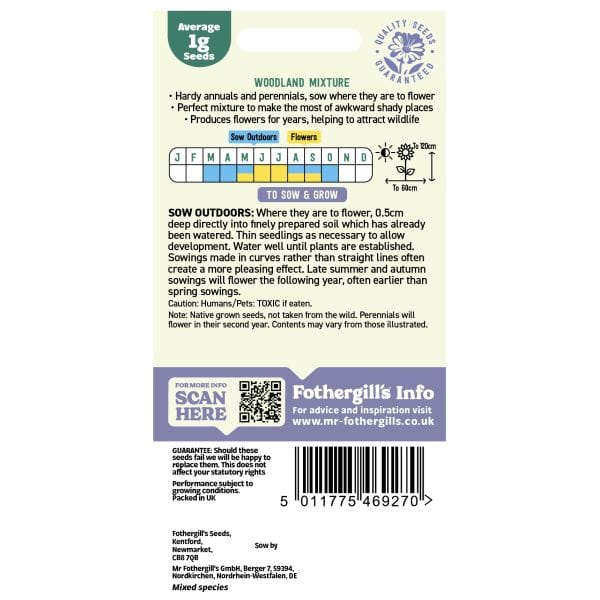 Nature's Helpers Wildflower Woodland Mixture Seeds