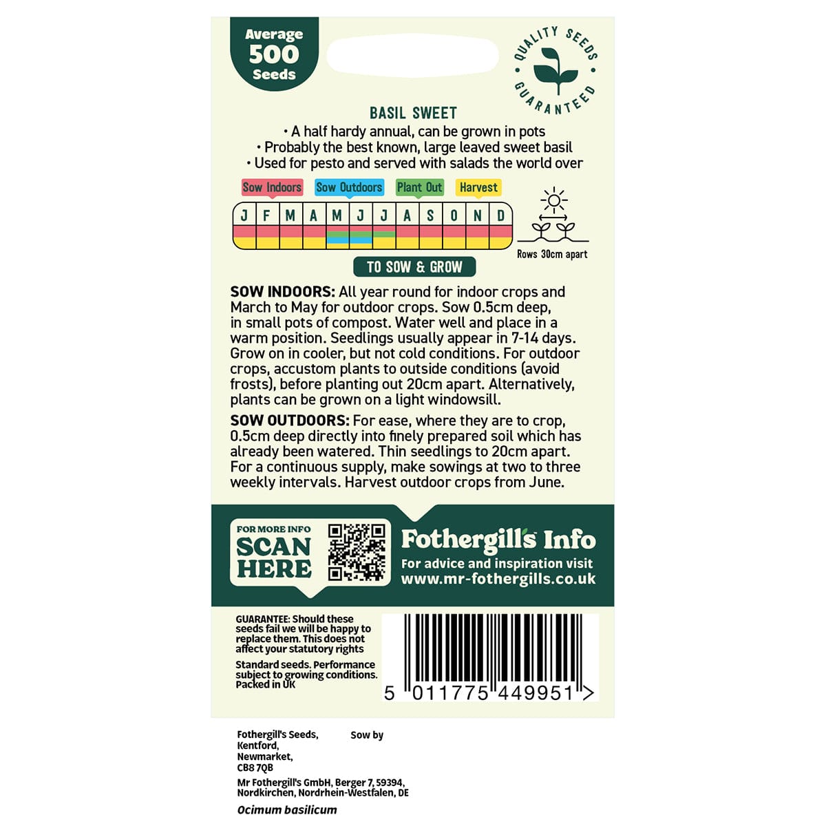 Oh Sow Simple - Basil Seeds