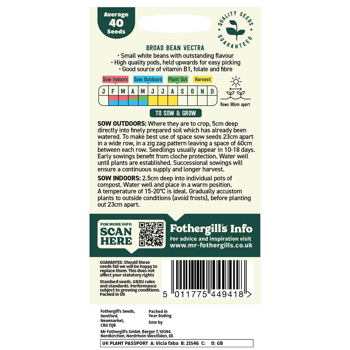 Oh Sow Simple - Broad Bean Seeds