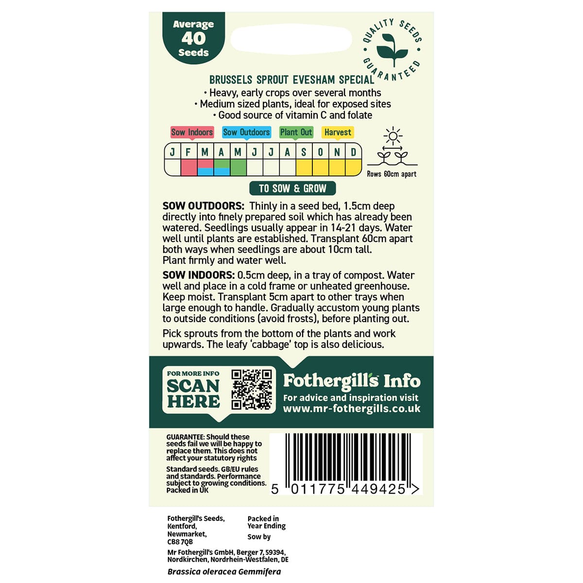 Oh Sow Simple - Brussels Sprout Seeds