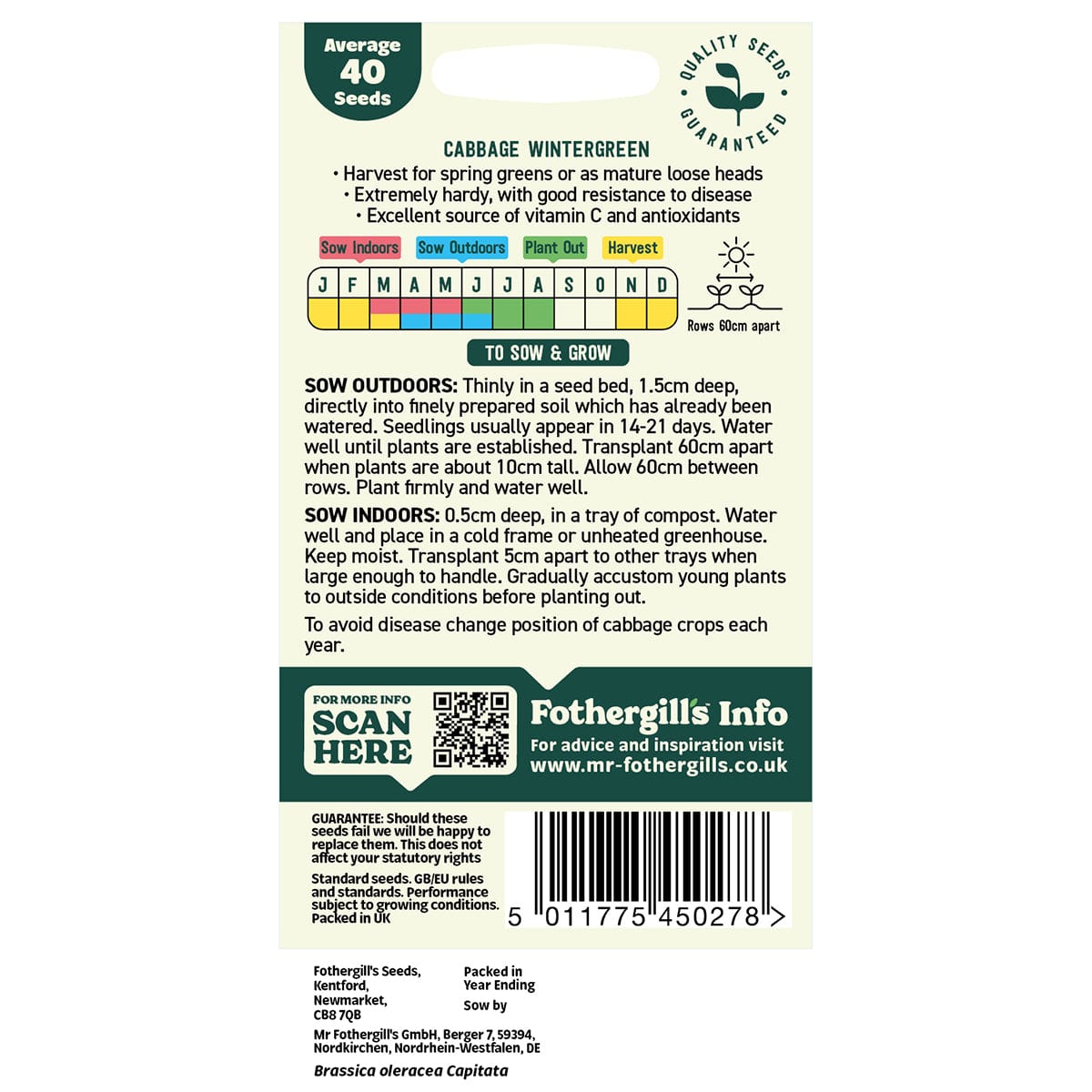 Oh Sow Simple - Cabbage Loose Leaf Seeds