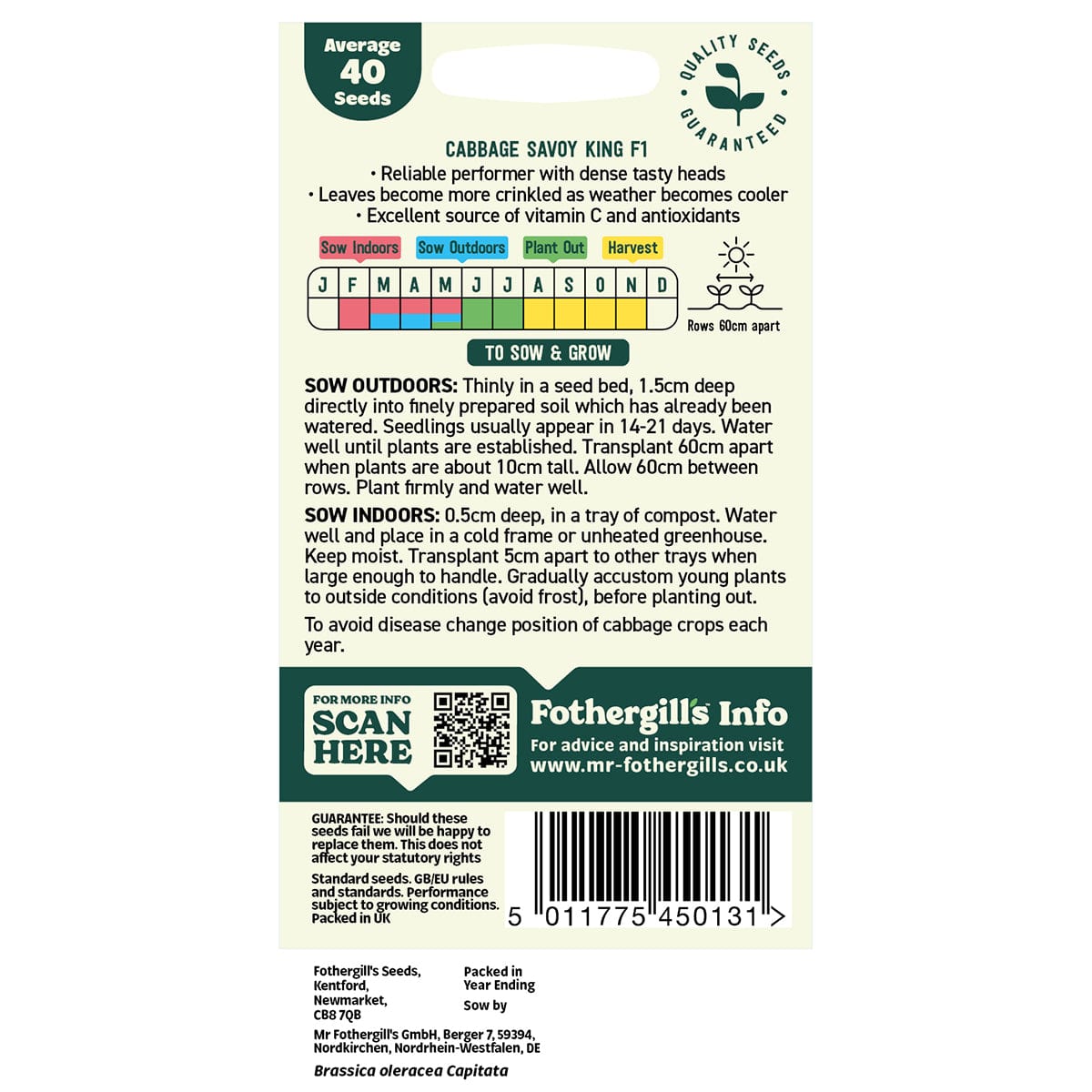 Oh Sow Simple - Cabbage Savoy Seeds