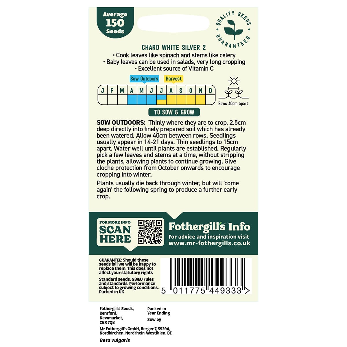 Oh Sow Simple - Chard White Stemmed