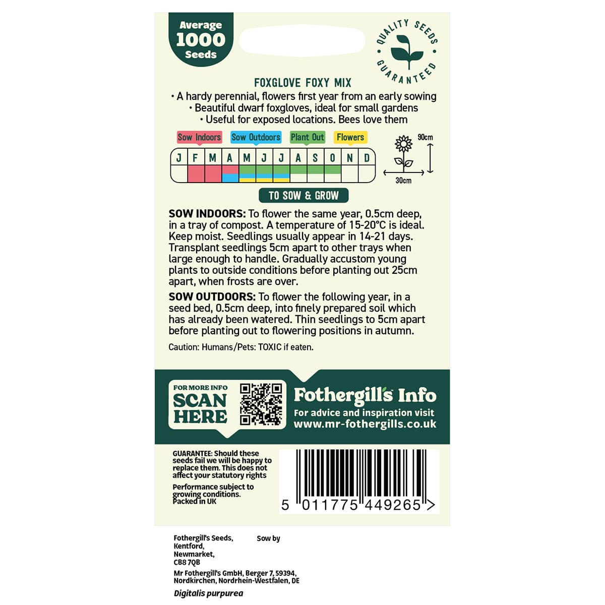 Oh Sow Simple - Foxglove Mixed Seeds
