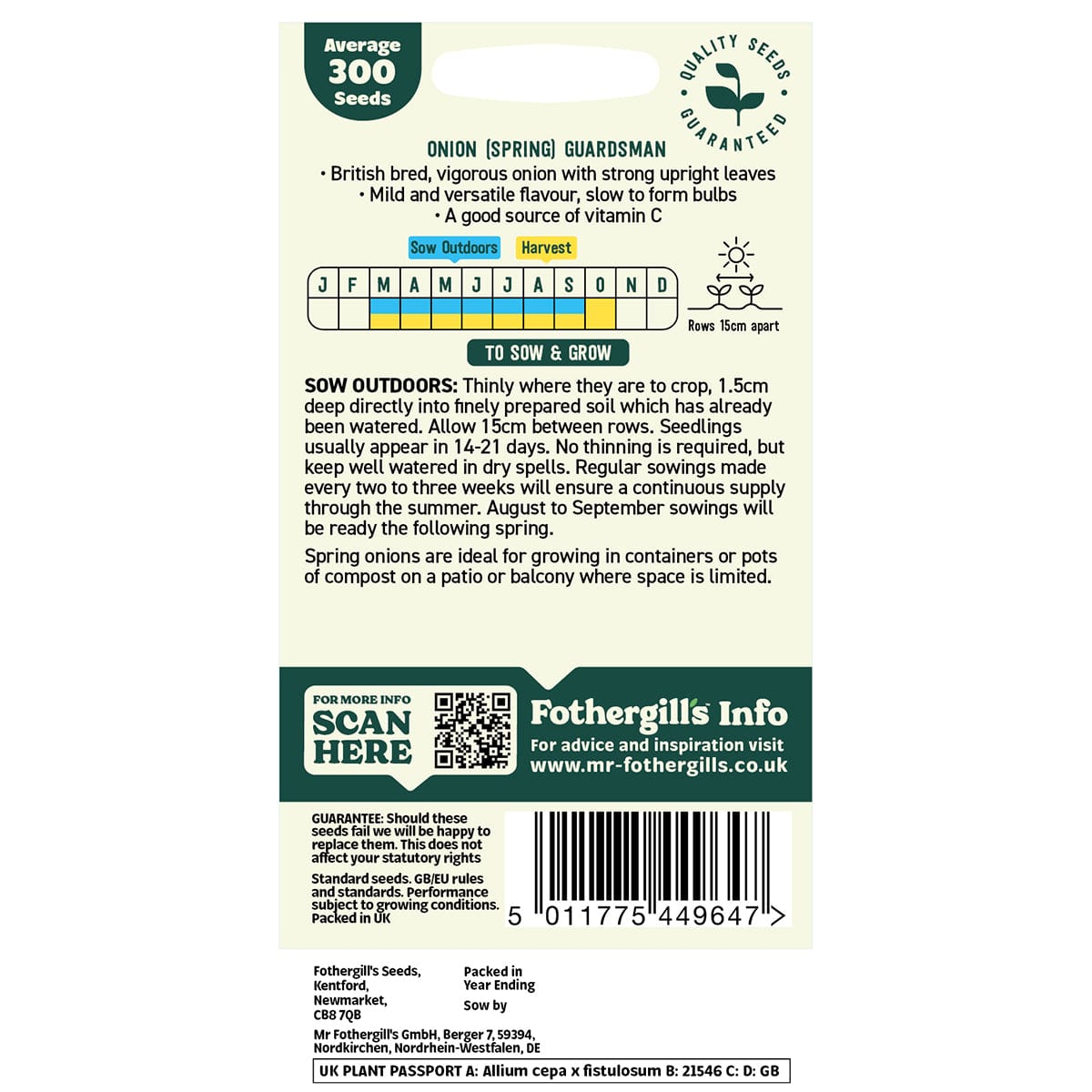 Oh Sow Simple - Spring Onion Seeds