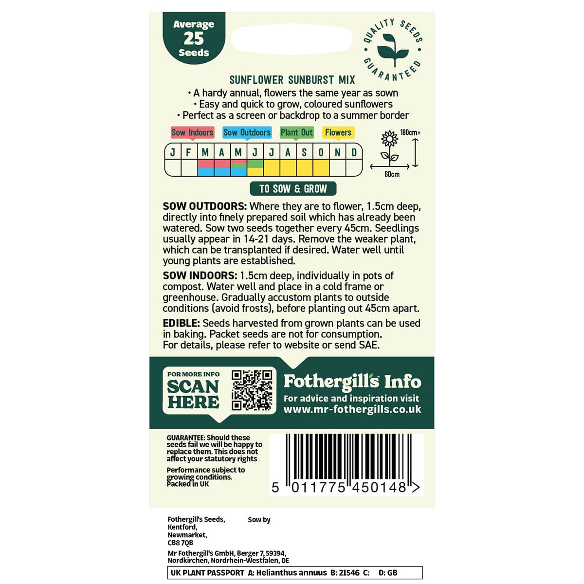 Oh Sow Simple - Sunflower Mixed Flower Seeds