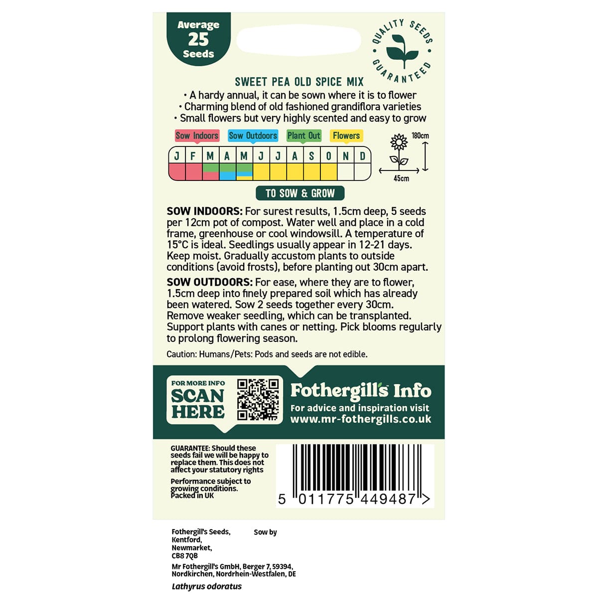 Oh Sow Simple - Sweet Pea Heritage Mixed Seeds